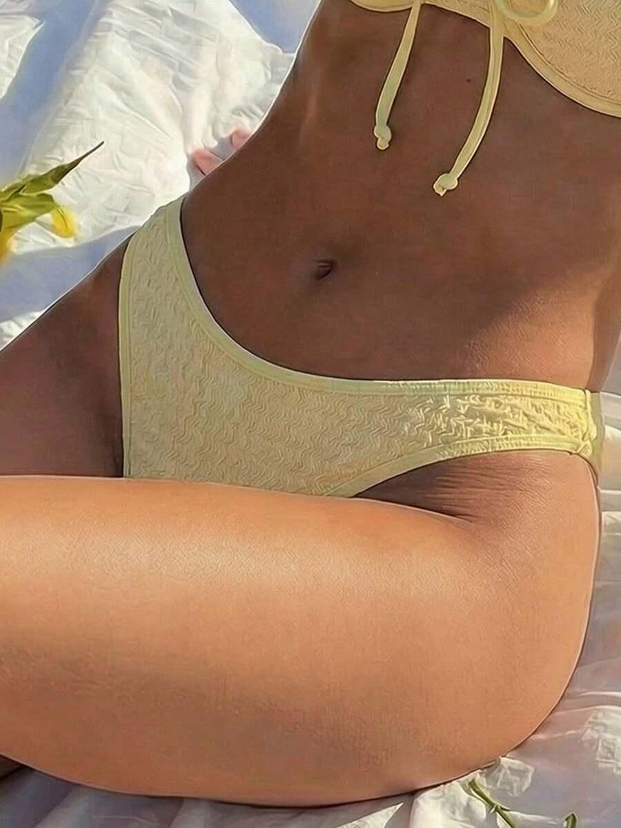 SHEIN ŻÓŁTY DÓŁ OD BIKINI S09__S