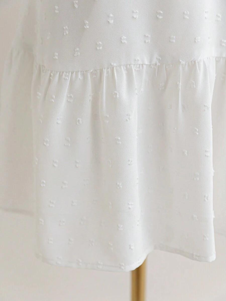SHEIN BIAŁA MINI SUKIENKA WIĄZANIE S06__L