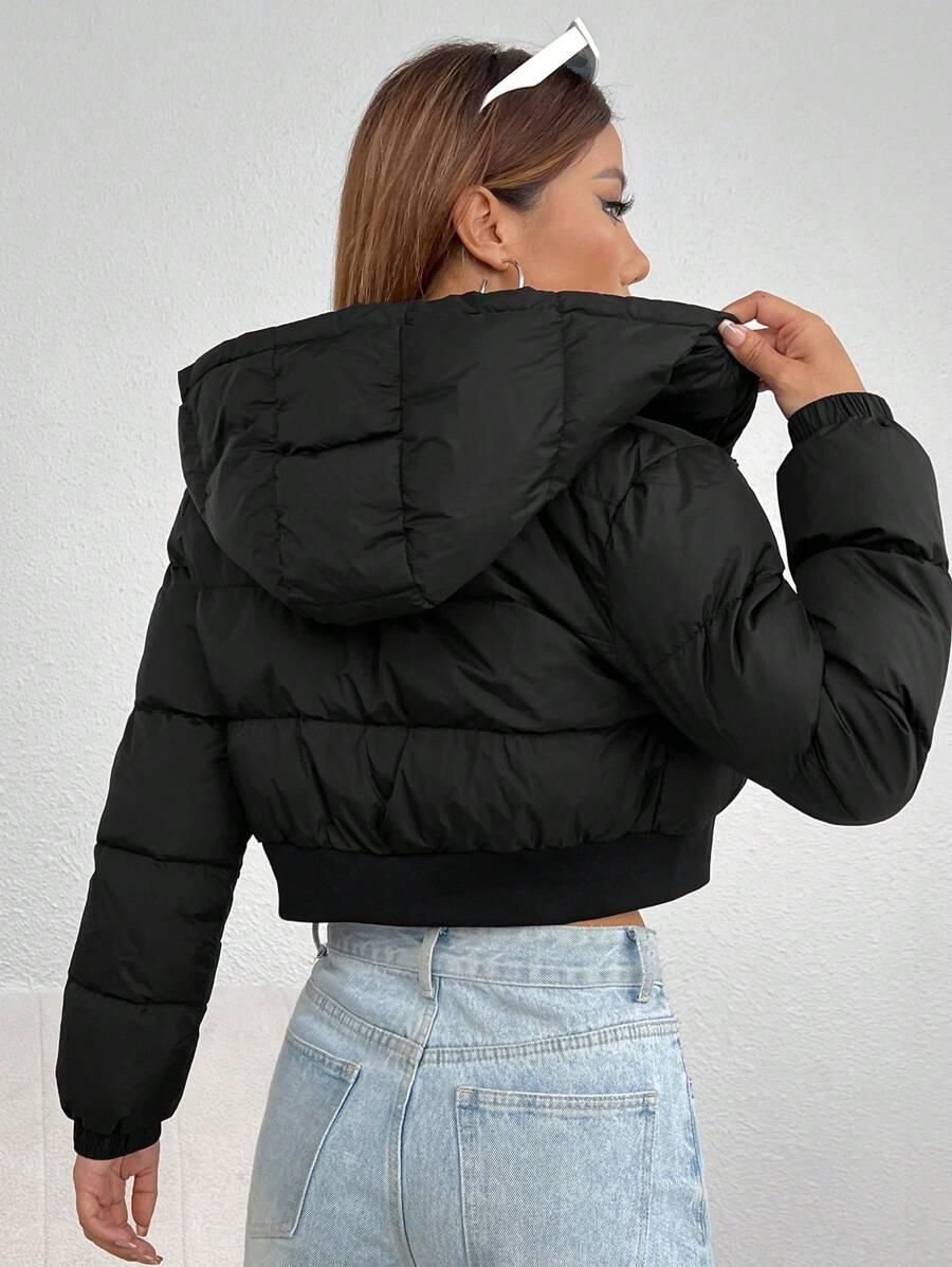 SHEIN CZARNA KURTKA KAPTUR W01__L
