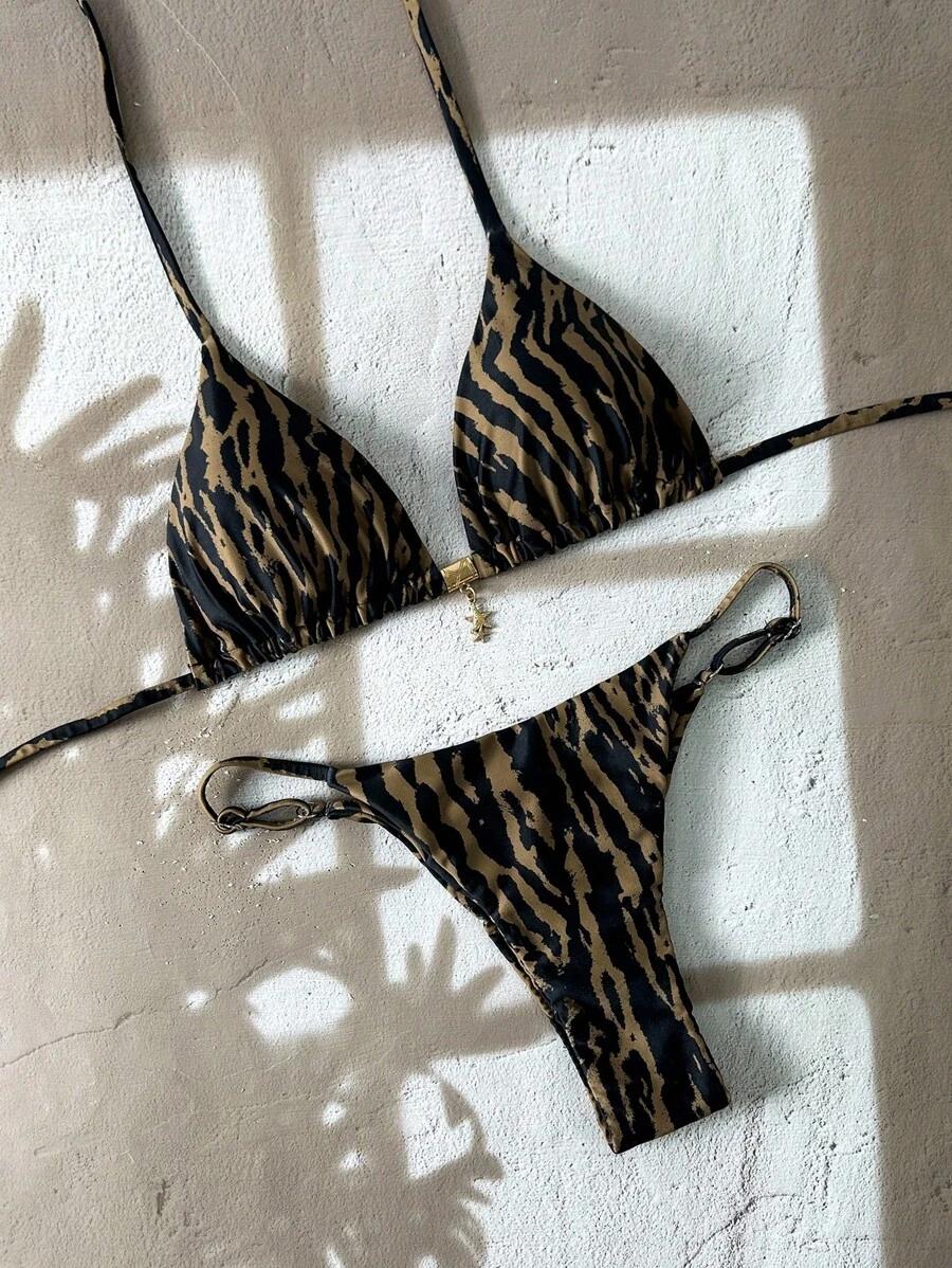SHEIN DWUCZĘŚCIOWY STRÓJ KĄPIELOWY S09__L