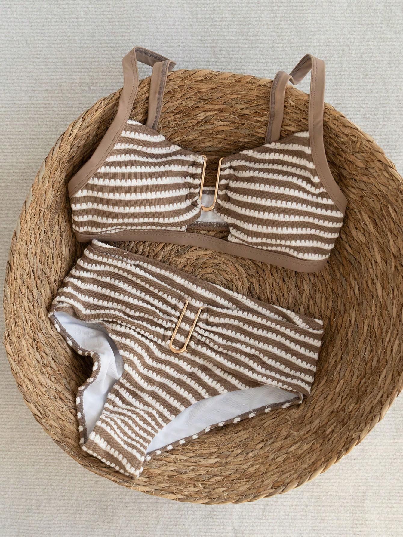 SHEIN DWUCZĘŚCIOWY STRÓJ KĄPIELOWY S06__L