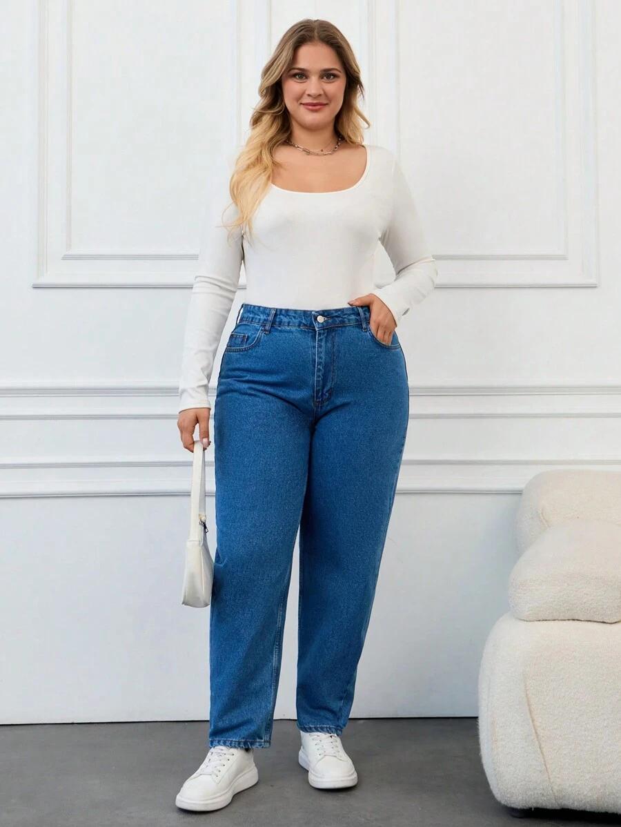 SHEIN NIEBIESKIE SPODNIE JEANS S06__50