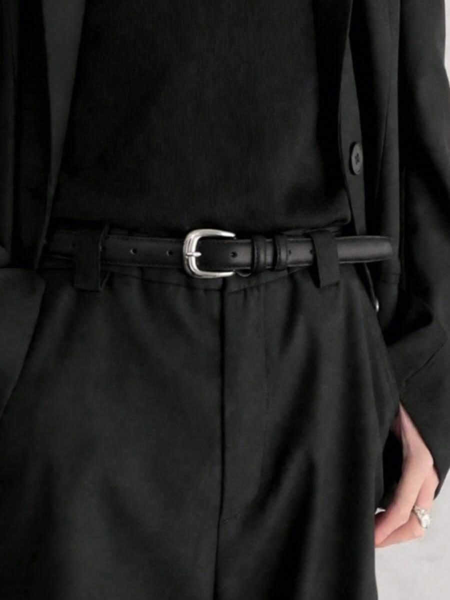 SHEIN CZARNY PASEK Z KLAMRĄ S07__XL