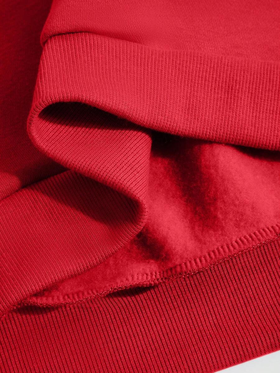 SHEIN CZERWONA BLUZA OKRĄGŁY DEKOLT