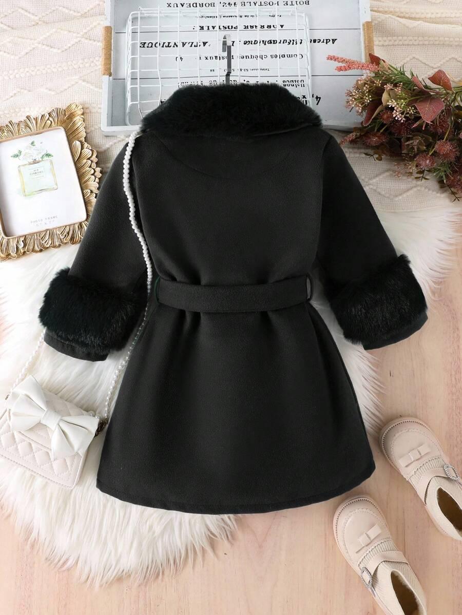 SHEIN CZARNY PŁASZCZ GUZIKI W01__104-110