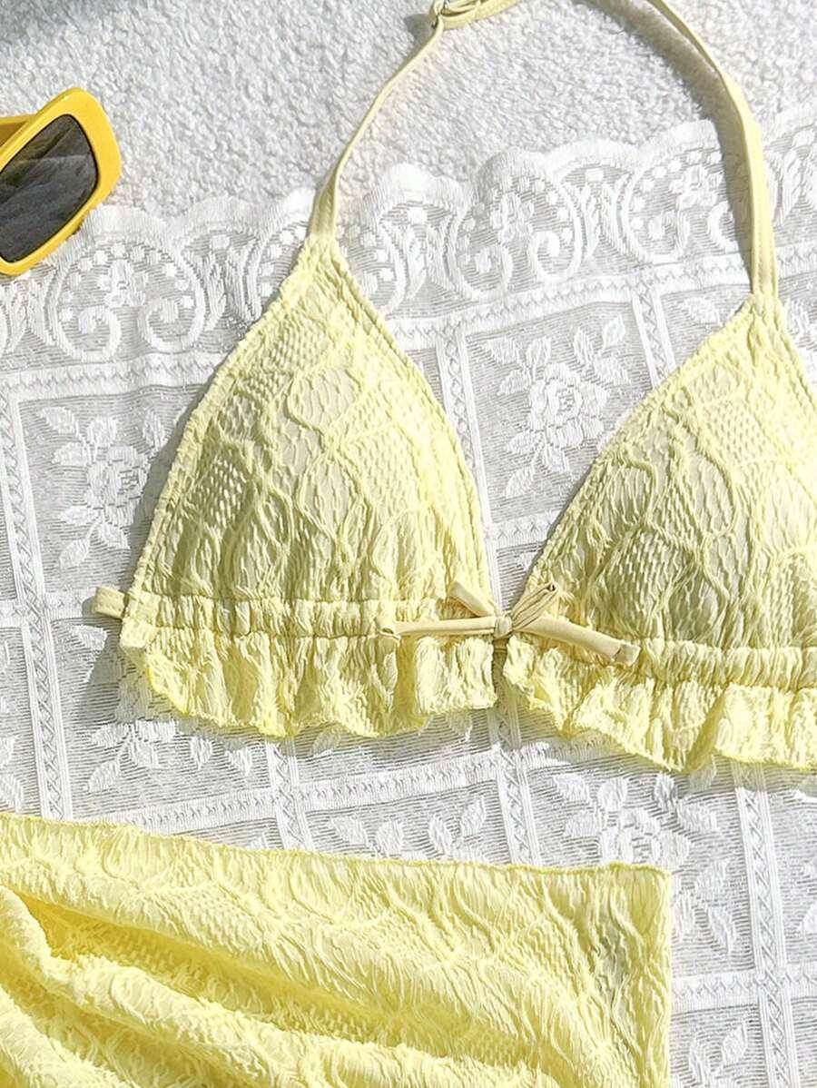 SHEIN DWUCZĘŚCIOWY STRÓJ KĄPIELOWY PAREO S09__158-162