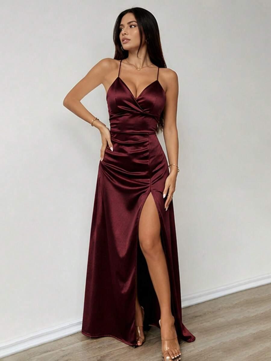 SHEIN CZERWONA MAXI SUKIENKA S09__M