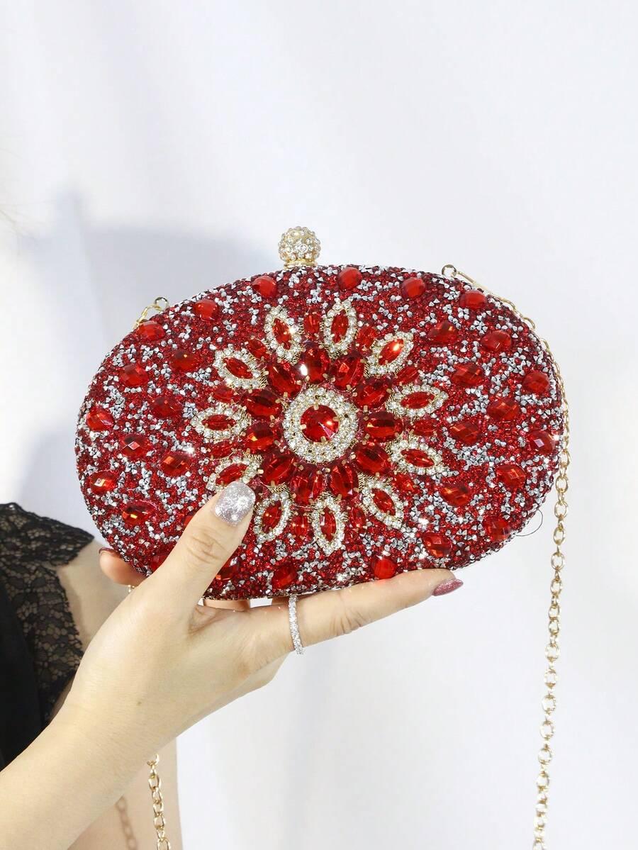 SHEIN CZERWONA TOREBKA ZDOBIENIE S07__20X14