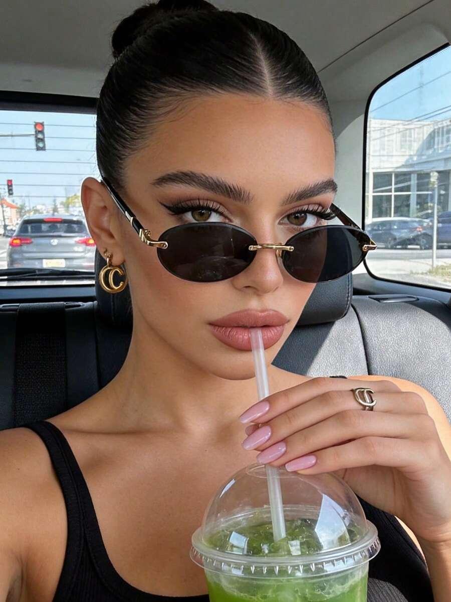 SHEIN CZARNE OKULARY PRZECIWSŁONECZNE S07