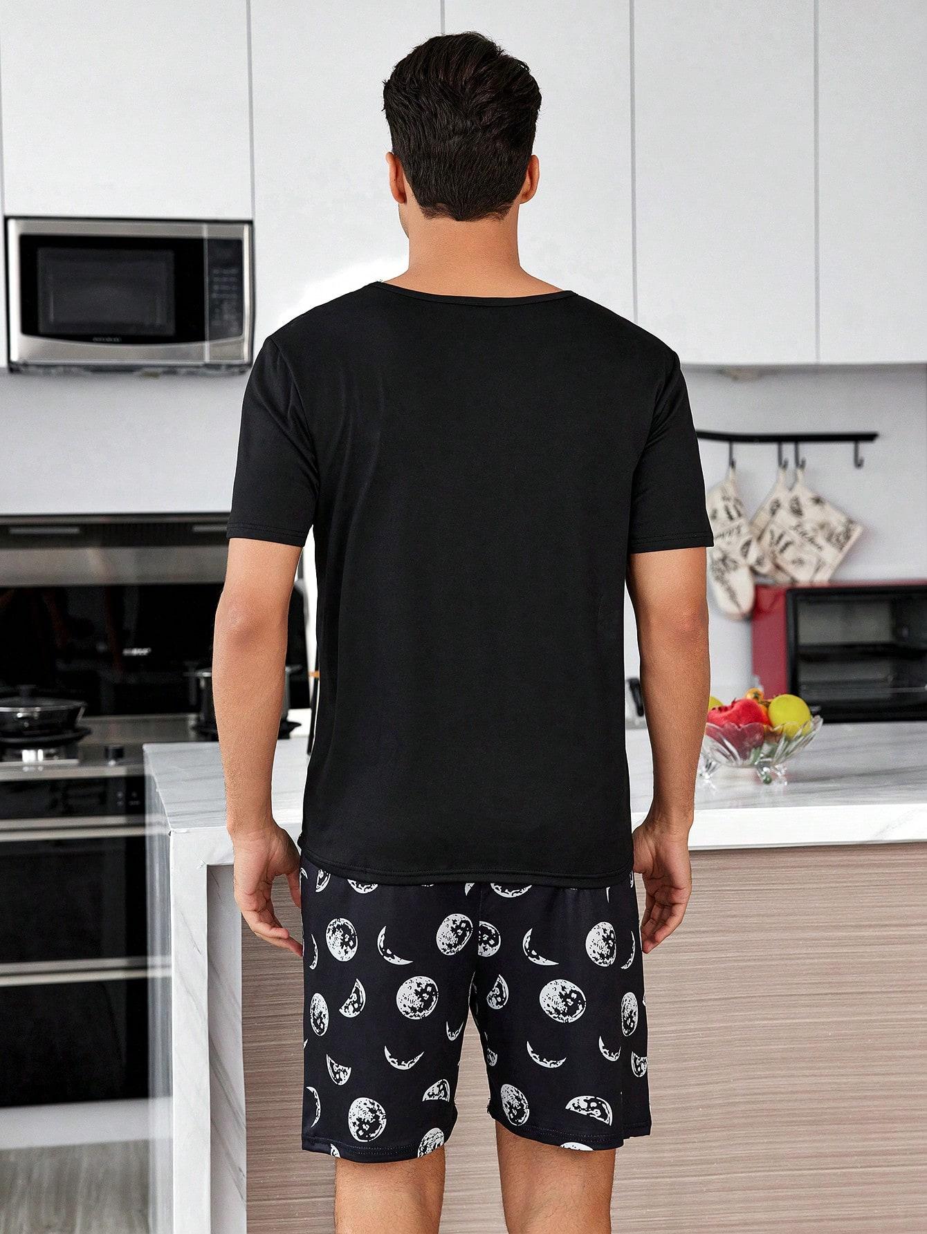 SHEIN PIŻAMA KOMPLET T-SHIRT SPODENKI S06__XL