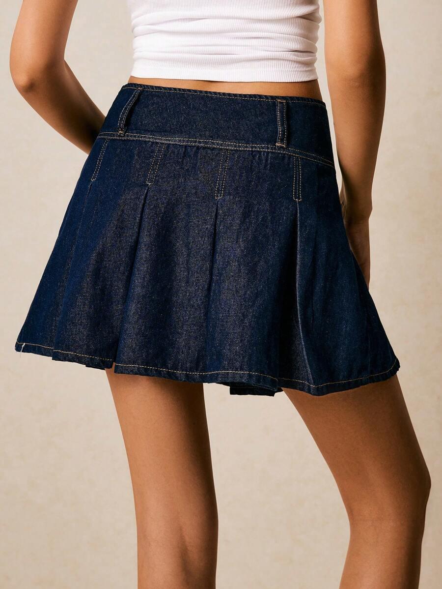 SHEIN NIEBIESKA MINI SPÓDNICA S06__M