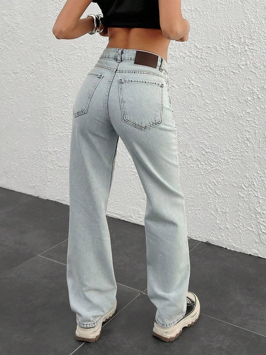 CASUGLOW NIEBIESKIE SPODNIE JEANS PROSTA NOGAWKA S06__S