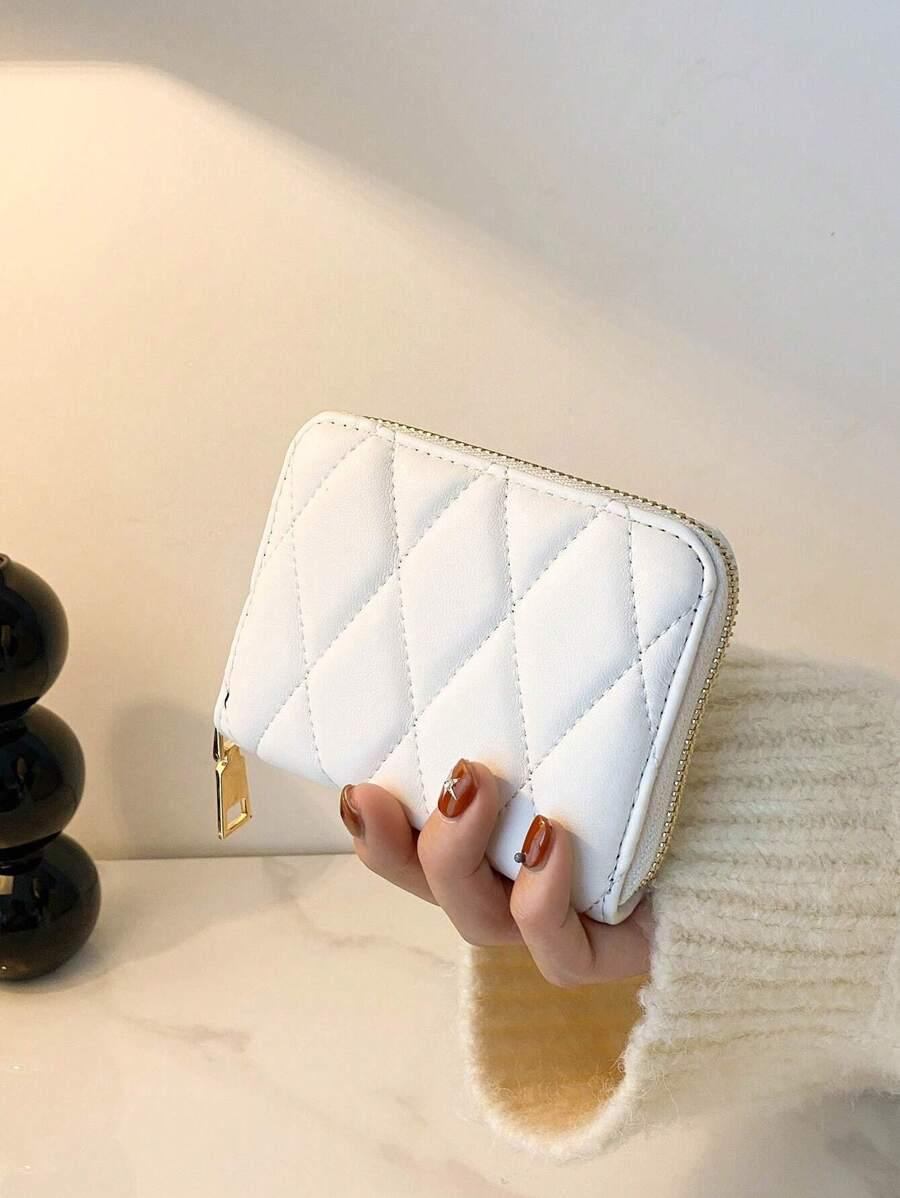 SHEIN BIAŁY PORTFEL ZAMEK 12X10