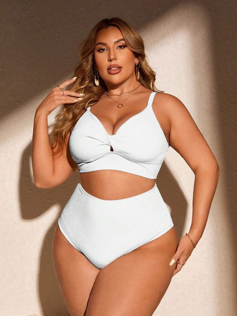 SHEIN BIAŁY DWUCZĘŚCIOWY STRÓJ KĄPIELOWY S09__46