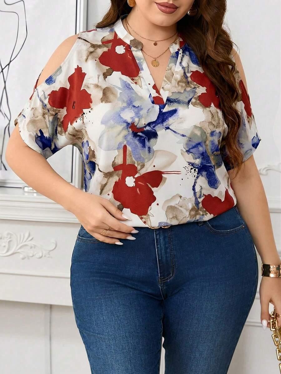 REFLORA BLUZKA WZÓR KWIATY S06__46