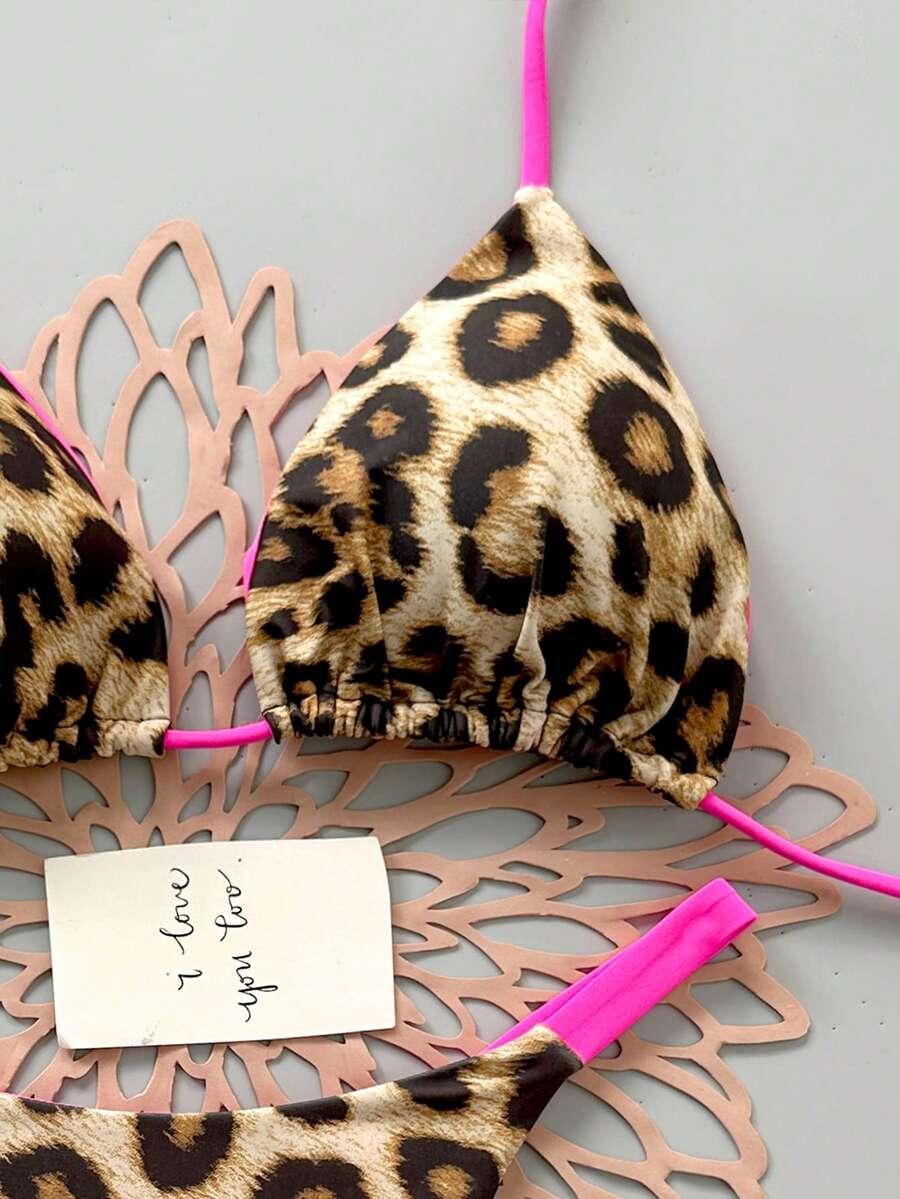 SHEIN DWUCZĘŚCIOWY STRÓJ KĄPIELOWY ANIMAL PRINT S09__S