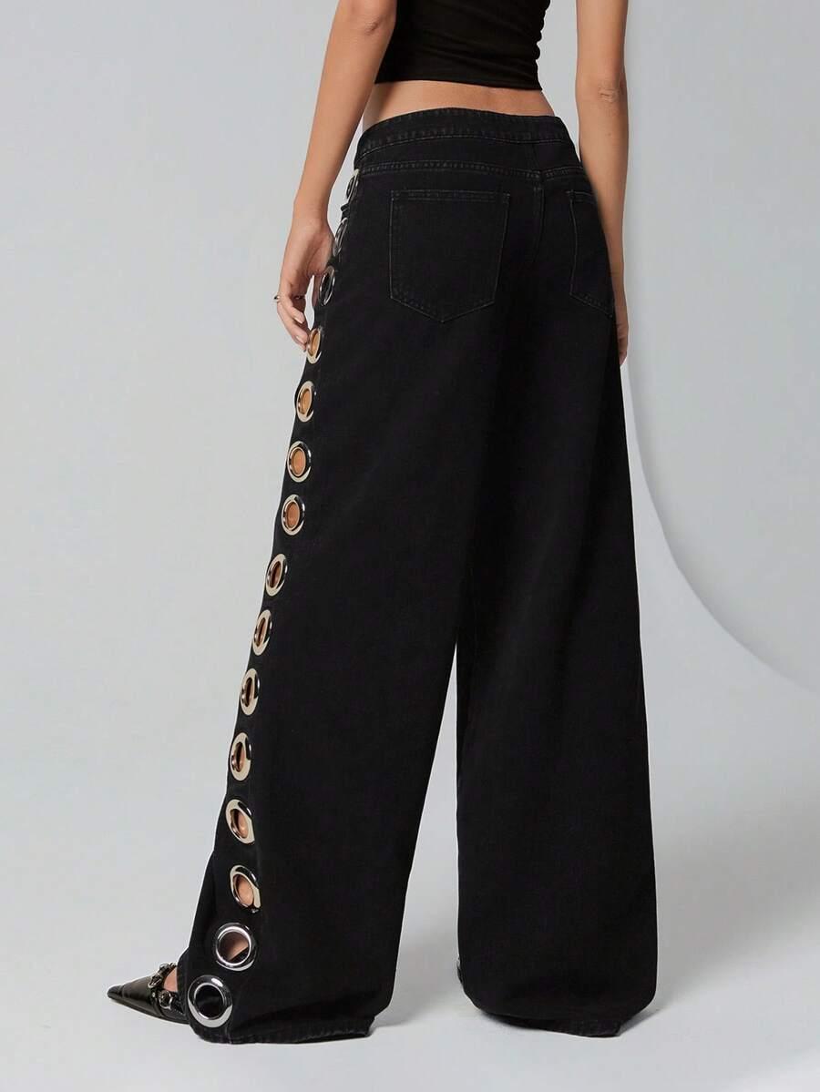 SHEIN CZARNE SPODNIE JEANS S06__W27/S