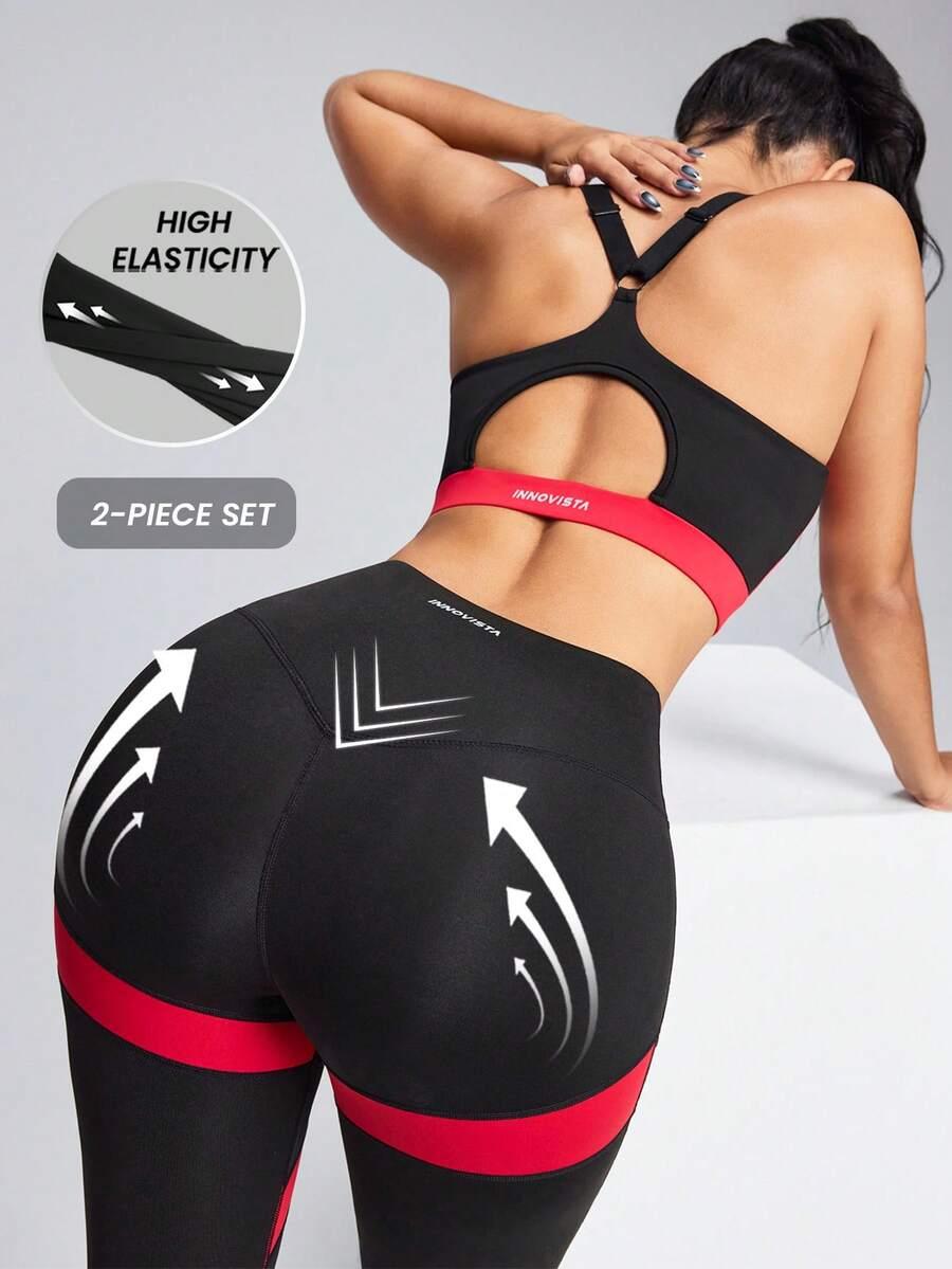 SHEIN TOP LEGGINSY KOMPLET SPORTOWY S06__S