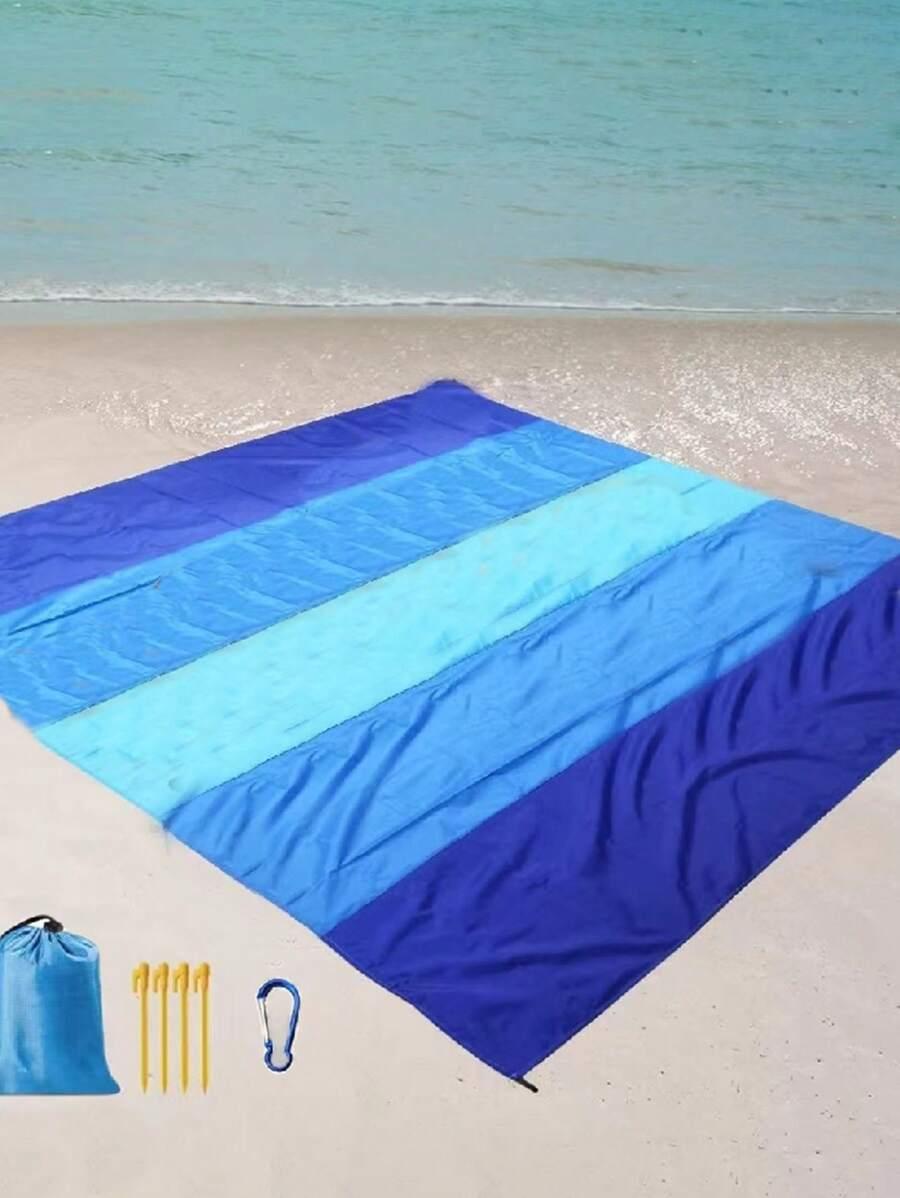 SHEIN NIEBIESKA MATA PLAŻOWA S07__140X200CM