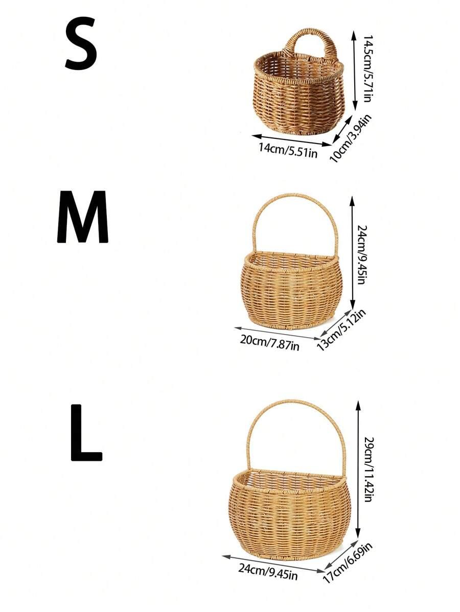 SHEIN KOSZYK Z RĄCZKĄ 2-PACK 24X17X29CM