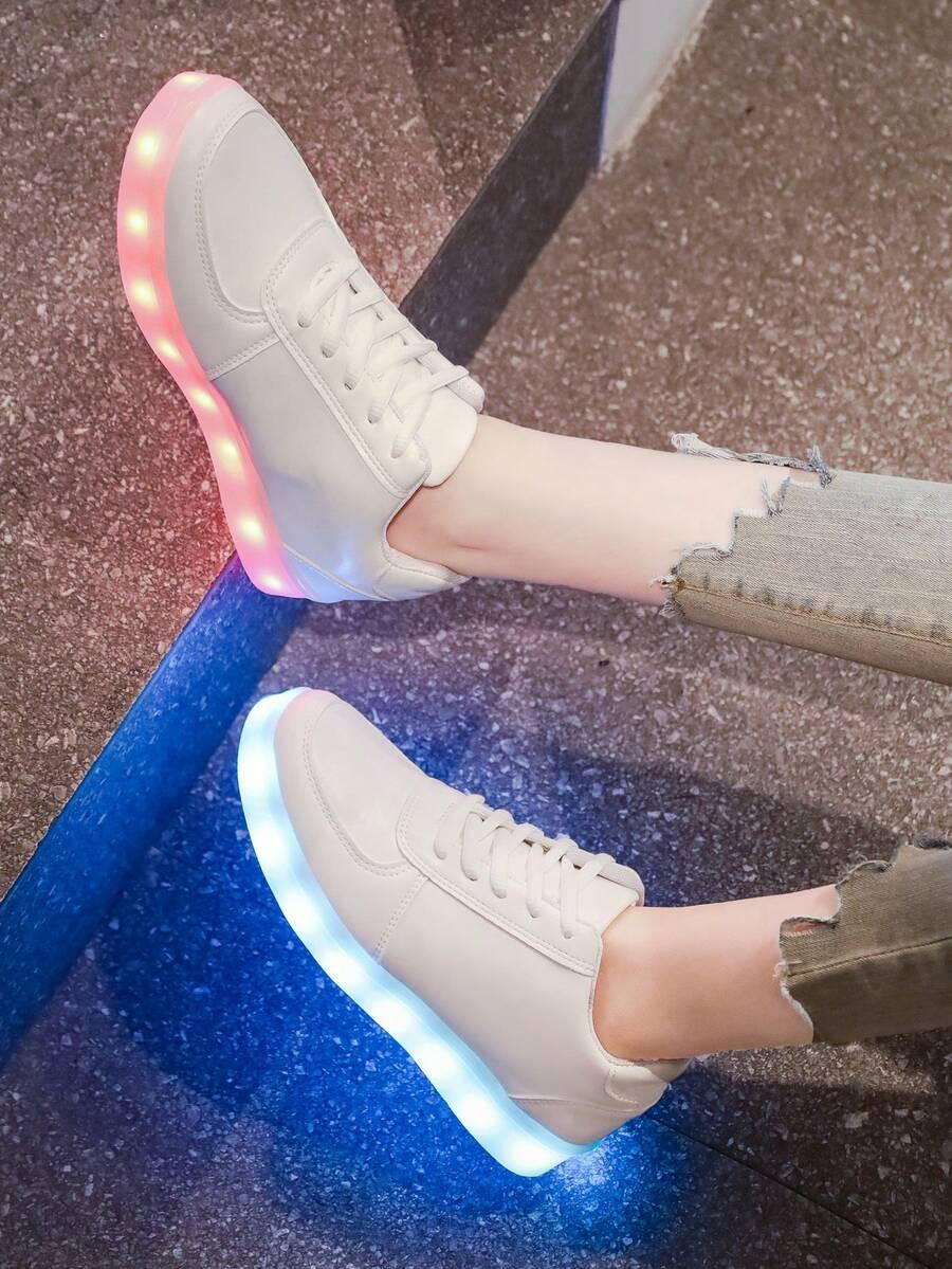 SHEIN BIAŁE BUTY ŚWIECĄCE PODESZWY S06__37