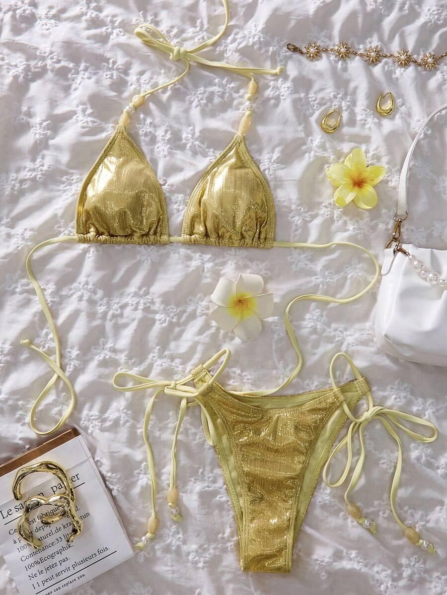 SHEIN DWUCZĘŚCIOWY STRÓJ KĄPIELOWY S09__XS