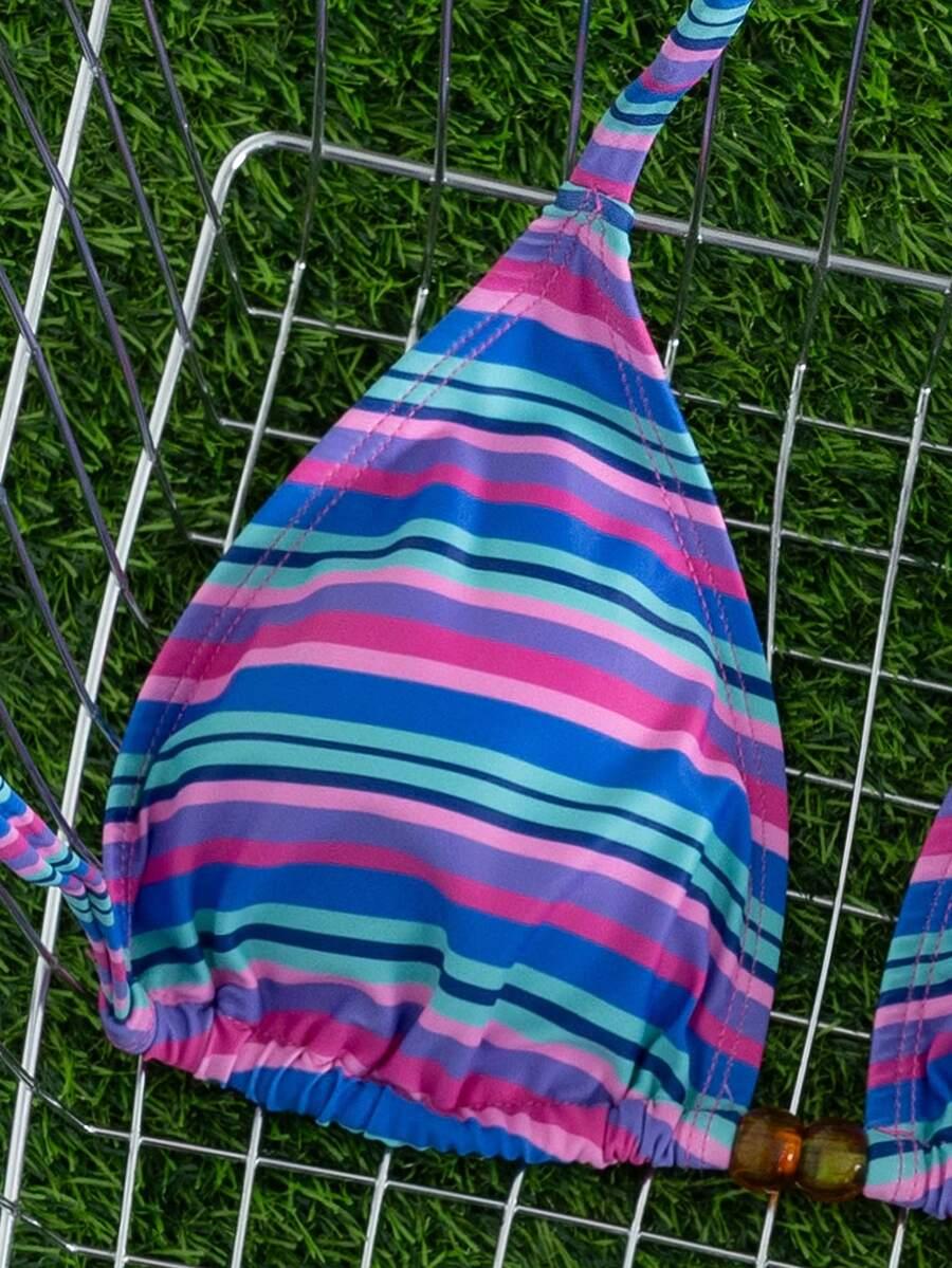 SHEIN DWUCZĘŚCIOWY STRÓJ KĄPIELOWY PASKI S09__S