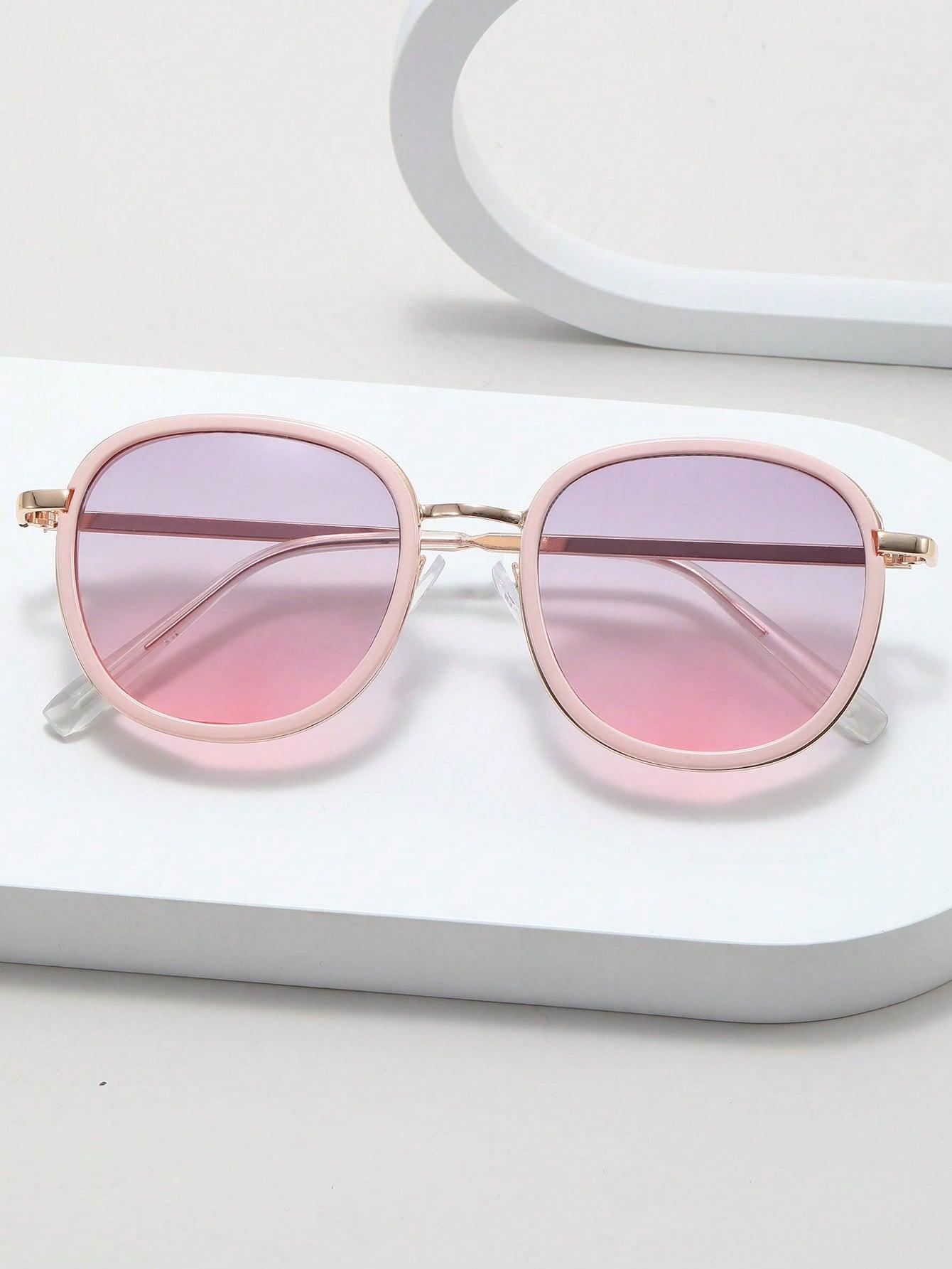 SHEIN RÓŻOWE OKULARY PRZECIWSŁONECZNE S07