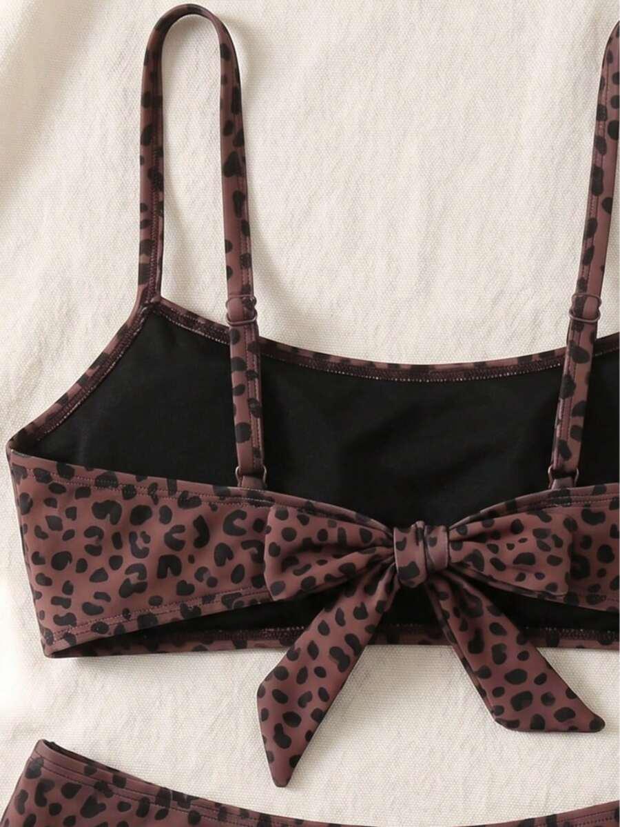 SHEIN DWUCZĘŚCIOWY STRÓJ KĄPIELOWY ANIMAL PRINT S09__S