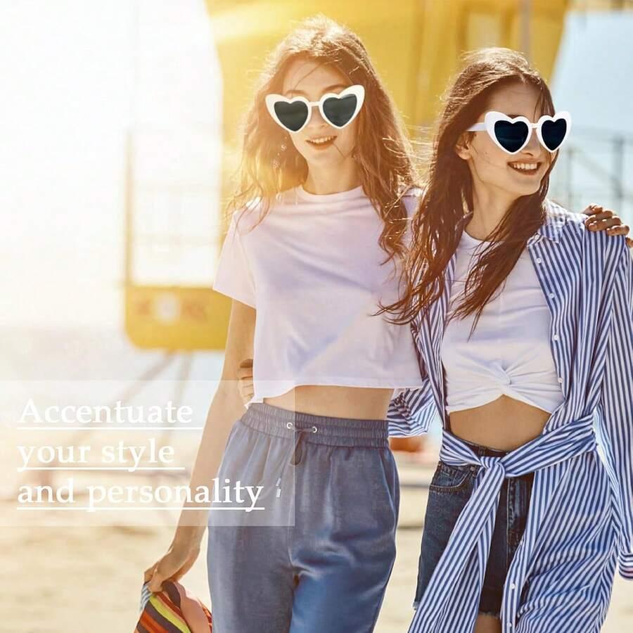 SHEIN OKULARY W KSZTAŁCIE SERCA 2-PACK S07