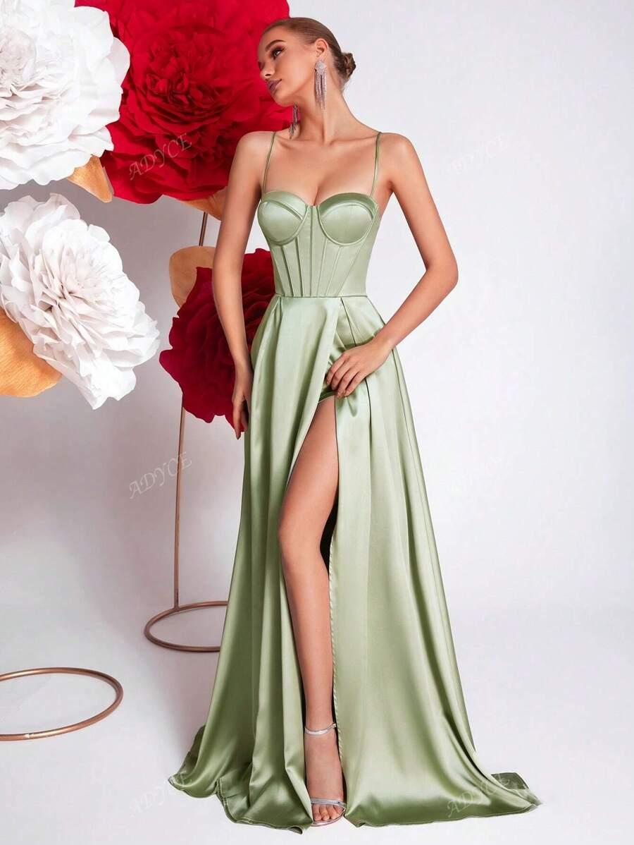 ADYCE ZIELONA MAXI SUKIENKA PK01__XS