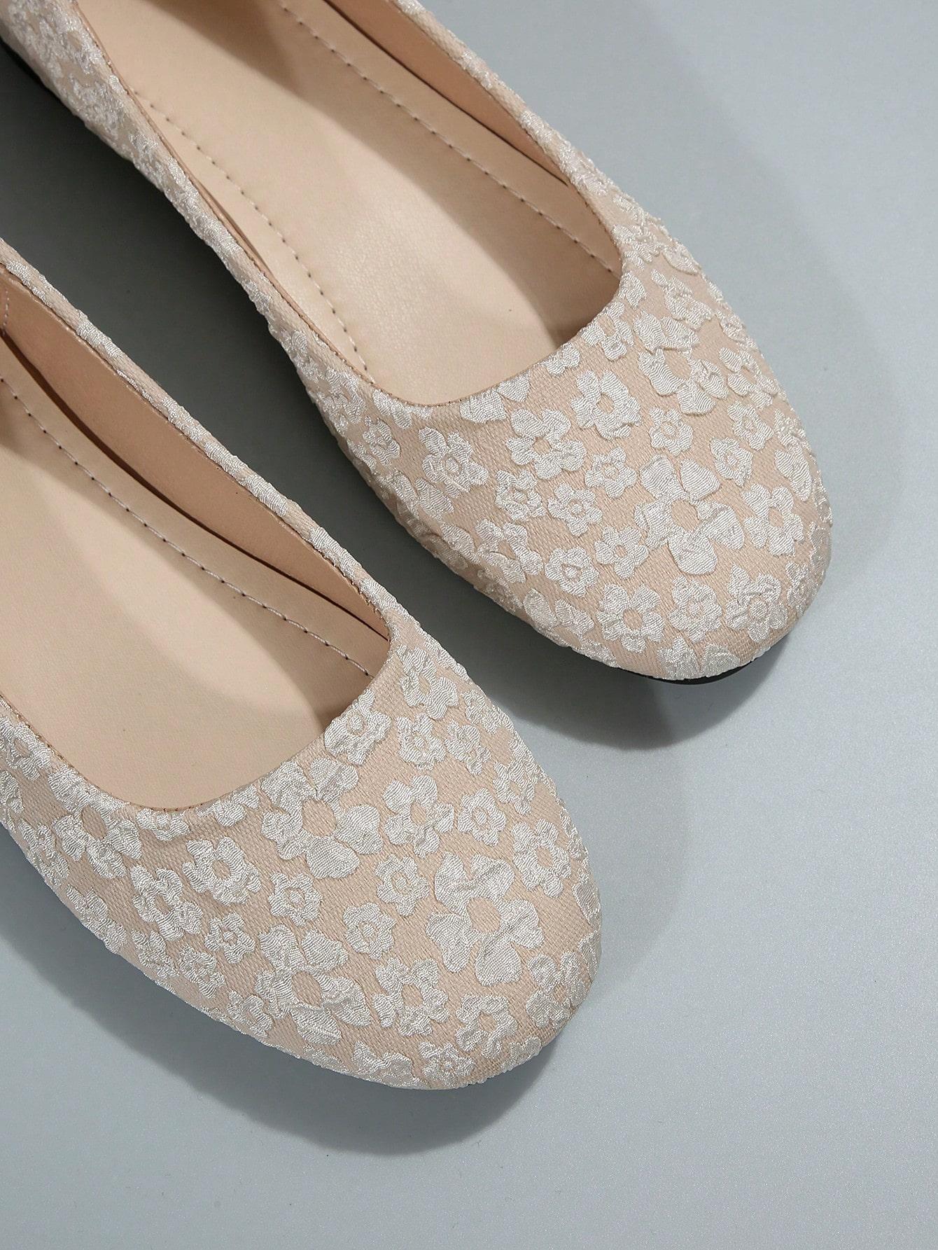 SHEIN BEŻOWE BALERINY WZÓR S06__39