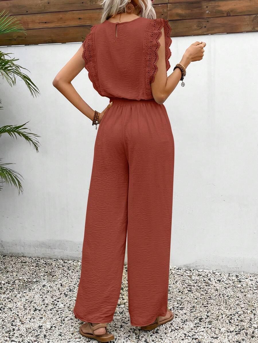 SHEIN TOP BEZ RĘKAWÓW KORONKA S06__XS