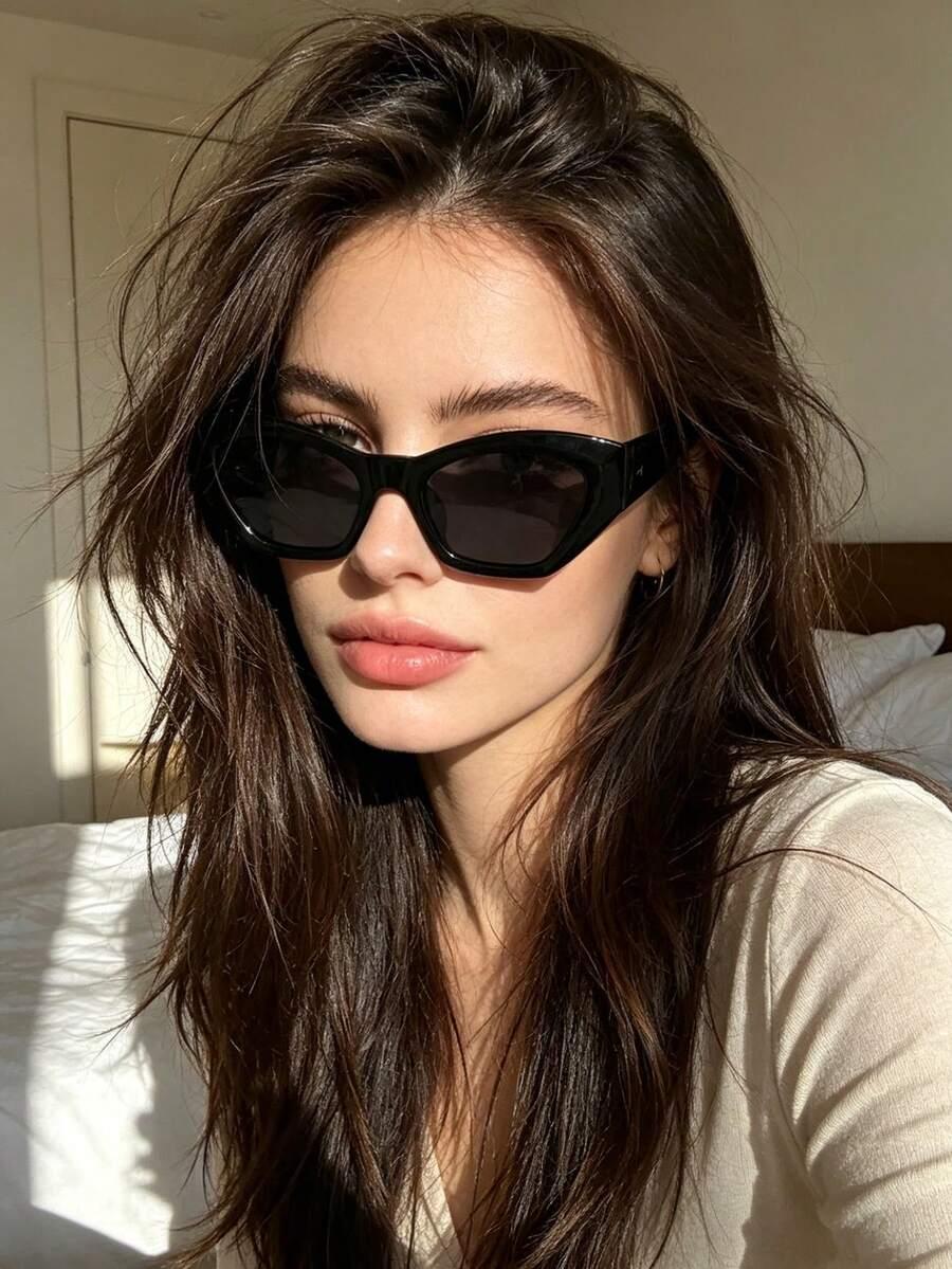 SHEIN CZARNE OKULARY PRZECIWSŁONECZNE S07