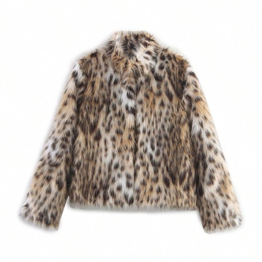 SHEIN SZTUCZNE FUTRO ANIMAL PRINT W01__M