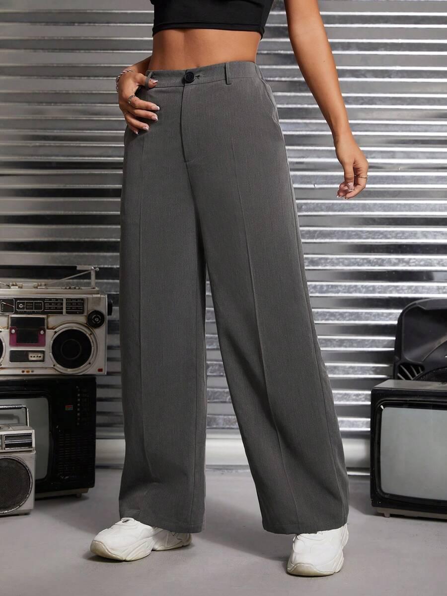 SHEIN SZARE SPODNIE CASUAL S06__XXS
