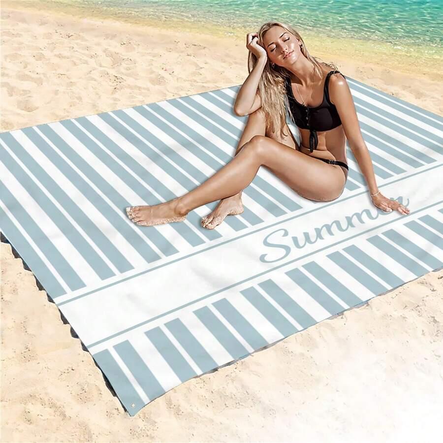 SHEIN PLAŻOWA MATA PASKI S07__240X185