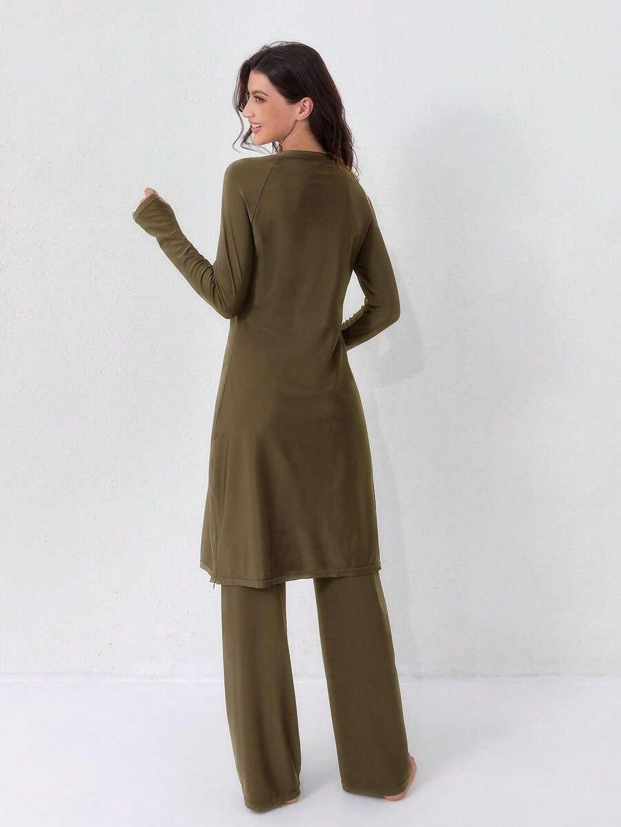 SHEIN DWUCZĘŚCIOWY STRÓJ KĄPIELOWY S09__L