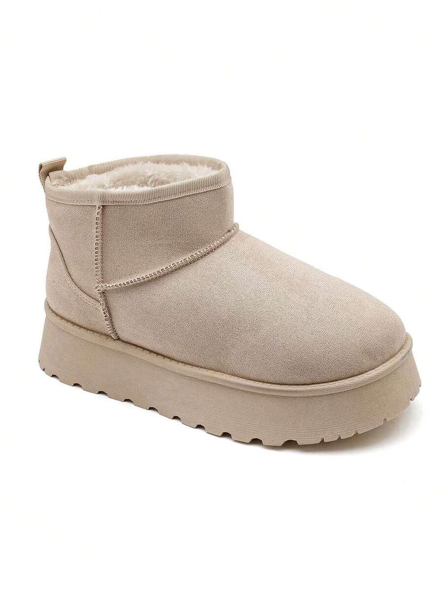 SHEIN BEŻOWE ŚNIEGOWCE PLATFORMA W01__39