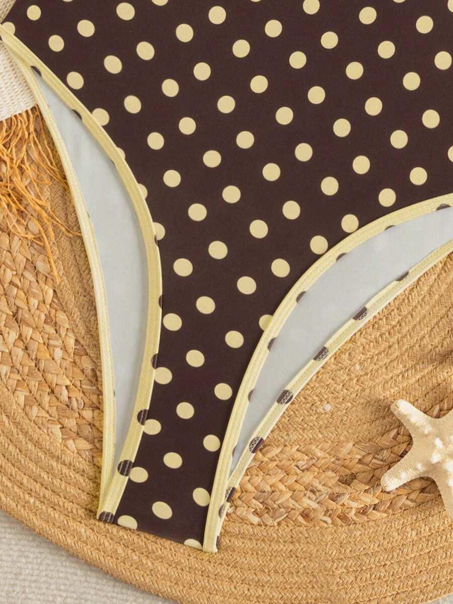 SHEIN JEDNOCZĘŚCIOWY STRÓJ KĄPIELOWY GROSZKI S09__XXS