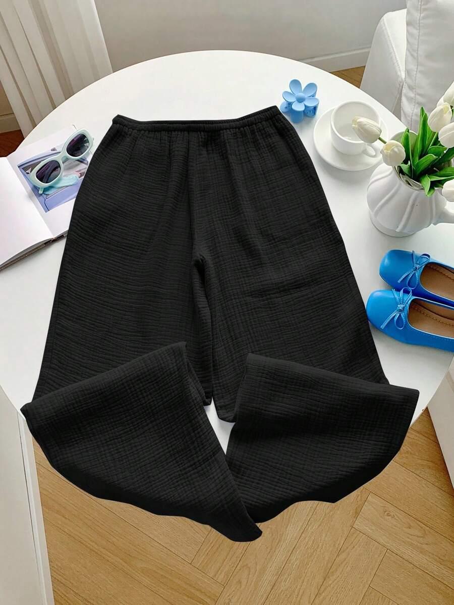 COMFORTCANA CZARNE SPODNIE CASUAL S06__XS