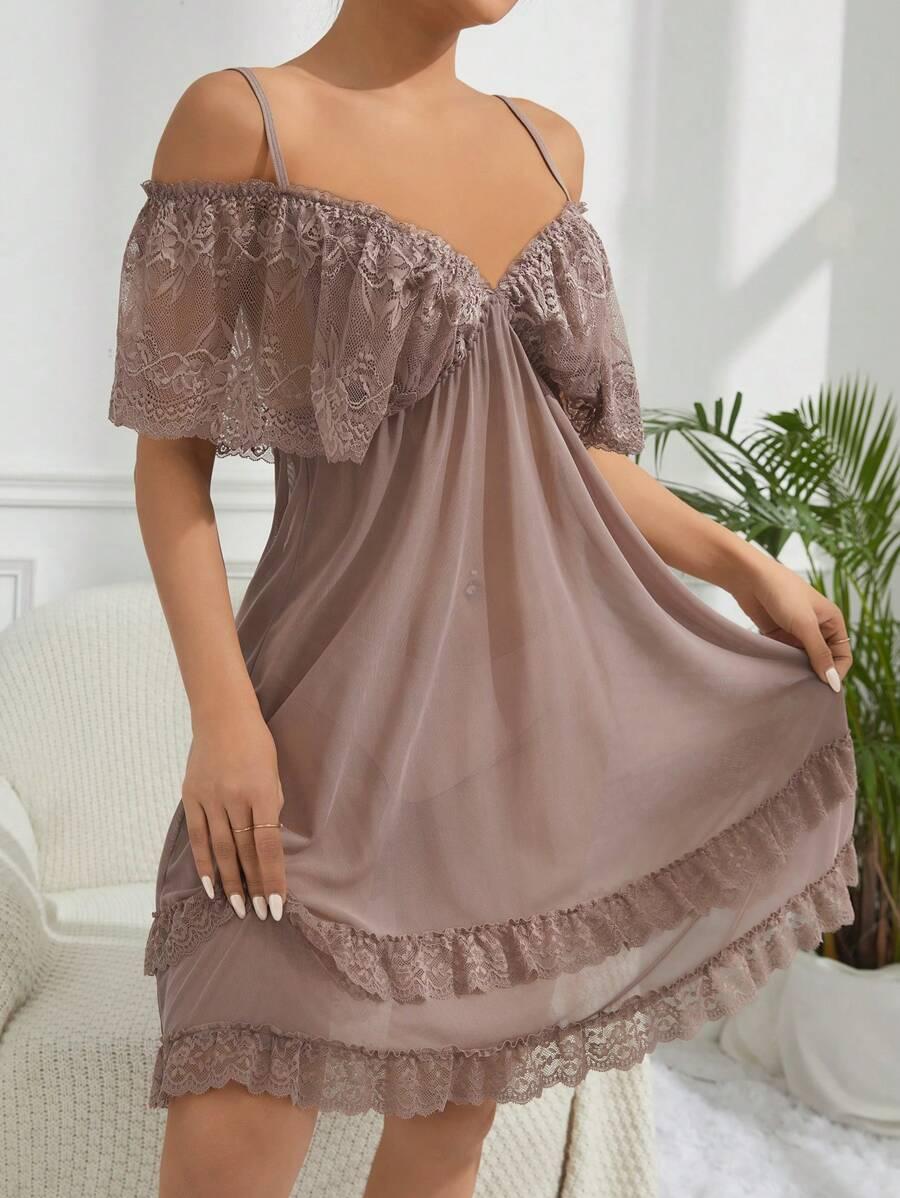 SHEIN KOSZULA NOCNA KORONKA S06__XL