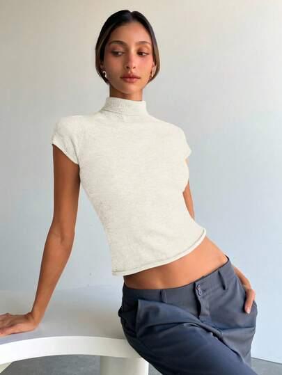 SHEIN SWETER Z KRÓTKIM RĘKAWEM S06__XS