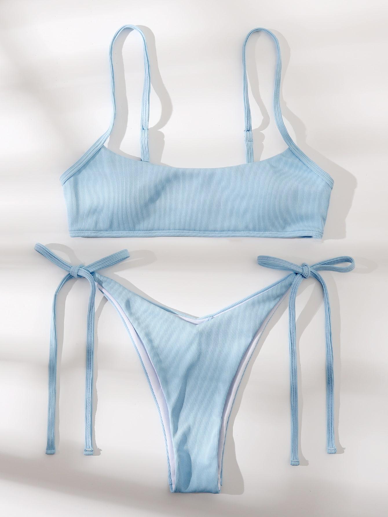 SHEIN NIEBIESKI KOMPLET BIKINI S09__S