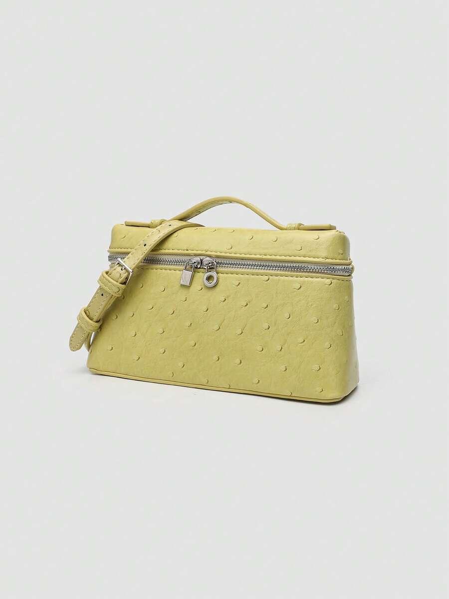 SHEIN ŻÓŁTA KOSMETYCZKA ZAMEK S07__12X20