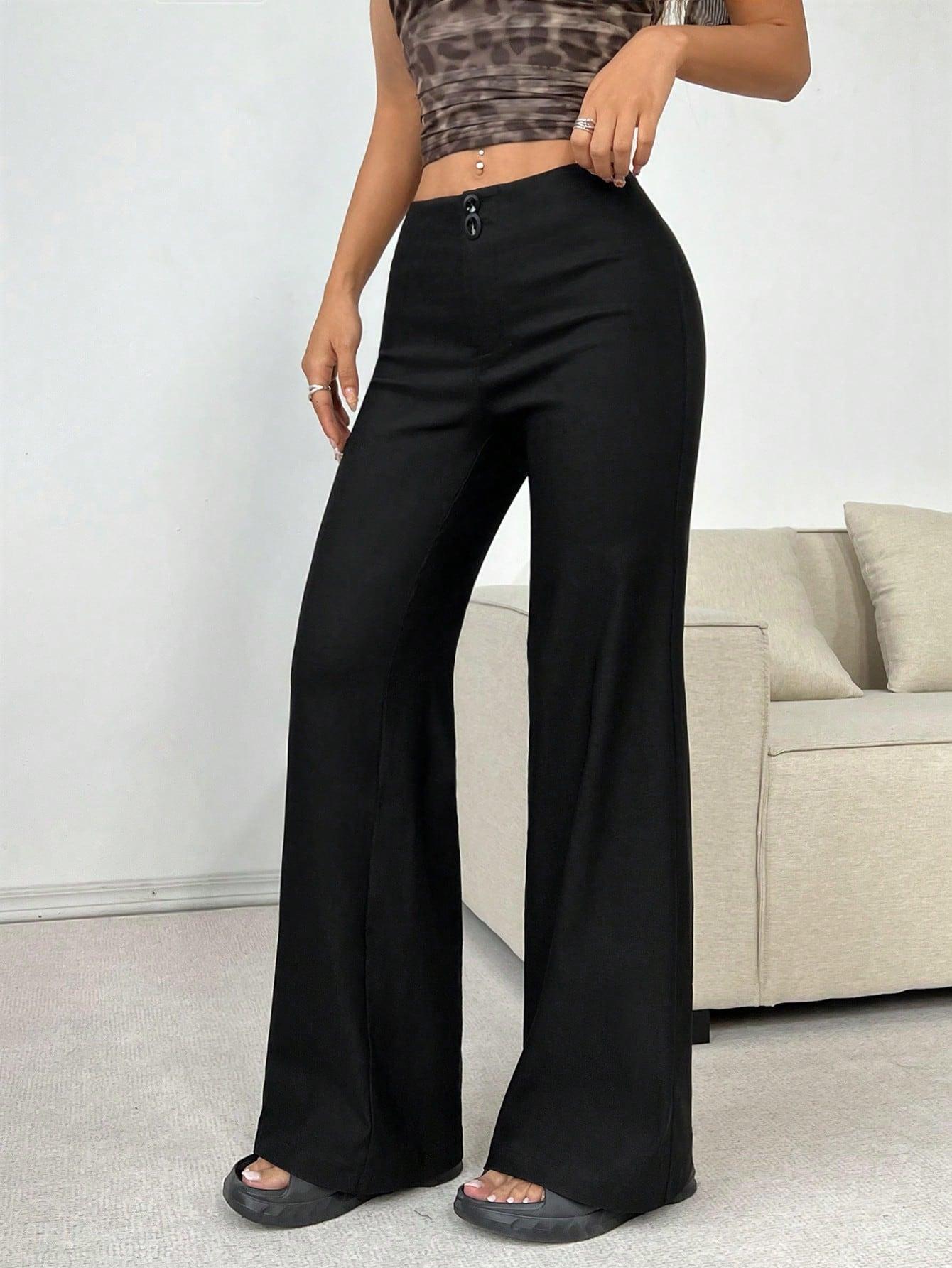 SHEIN CZARNE PROSTE SPODNIE S06__XXS