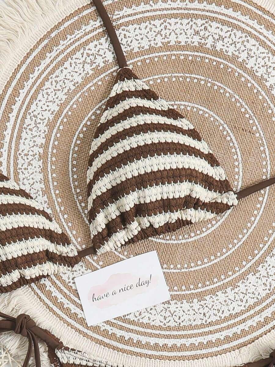 SHEIN TRZYCZĘŚCIOWY KOMPLET BIKINI S09__M