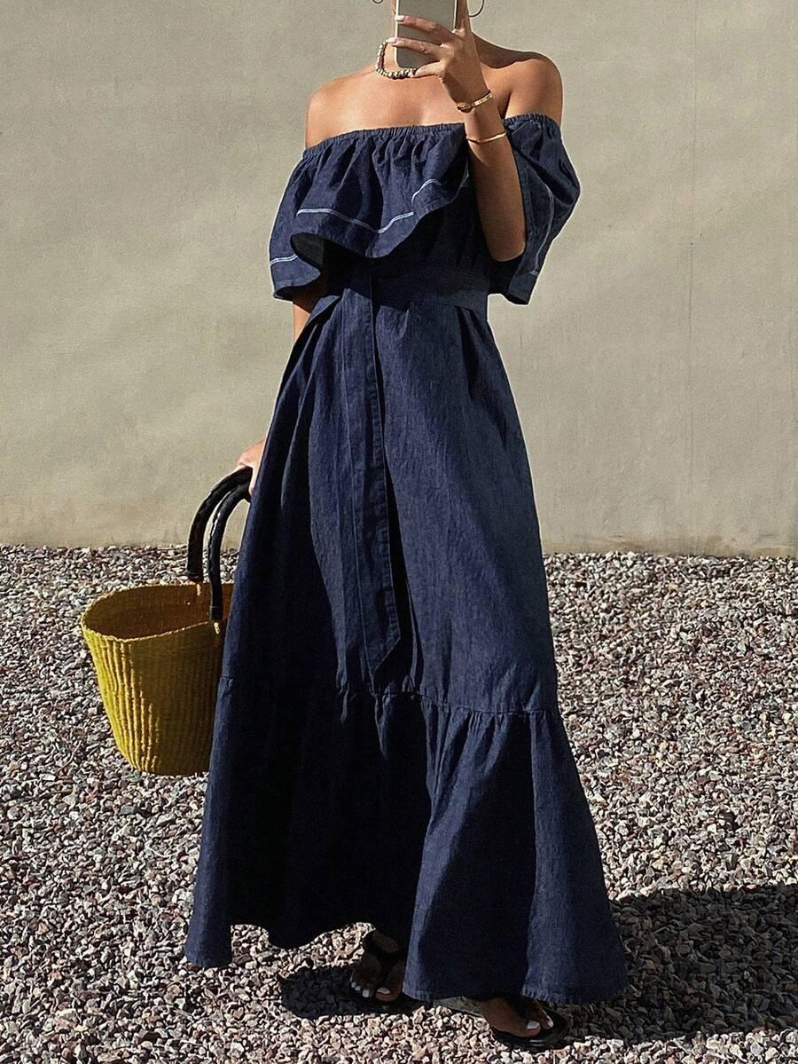 DAZY MAXI SUKIENKA JEANS S06__XL
