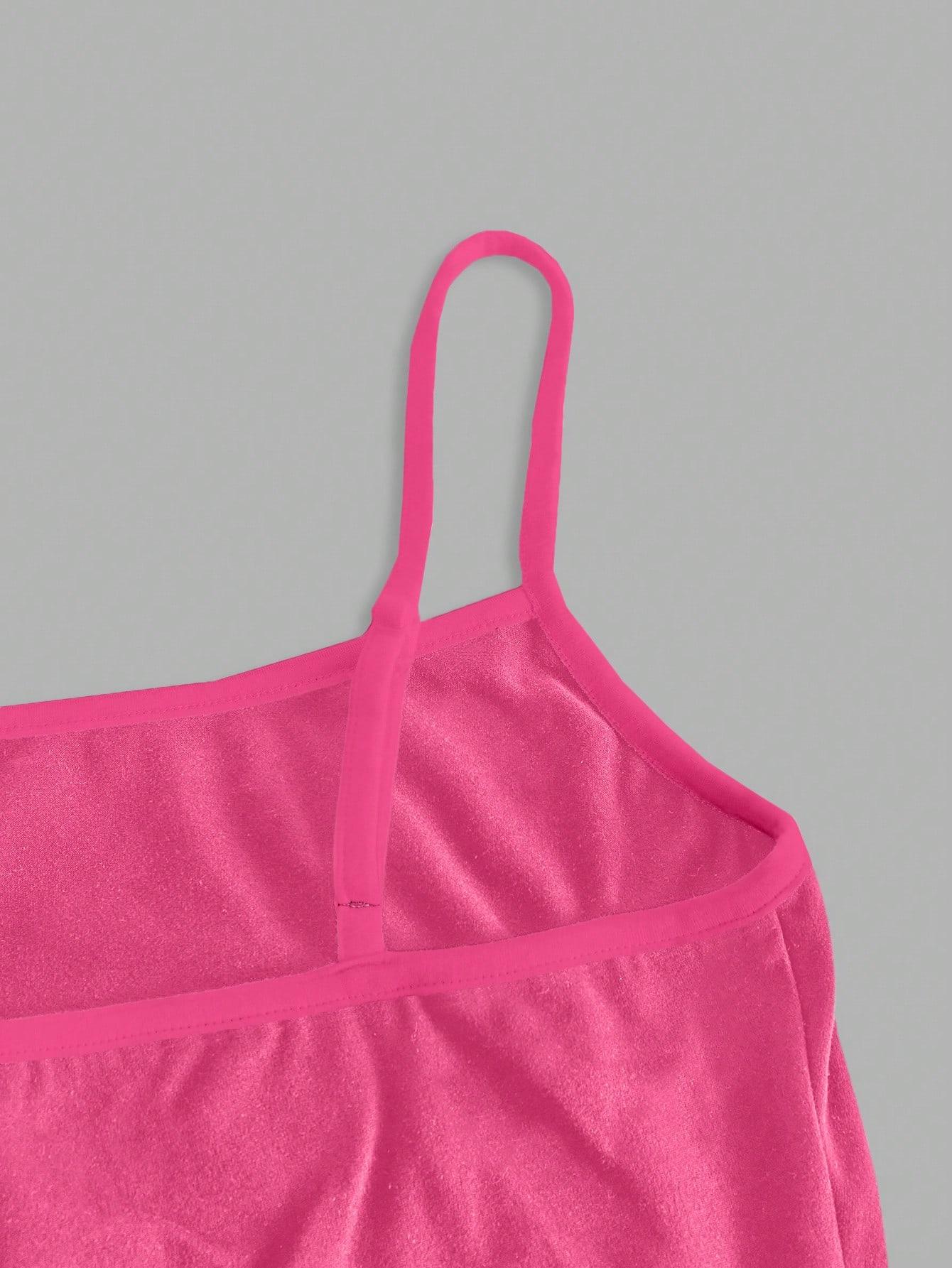 SHEIN RÓŻOWY TOP NA RAMIĄCZKACH S06__S