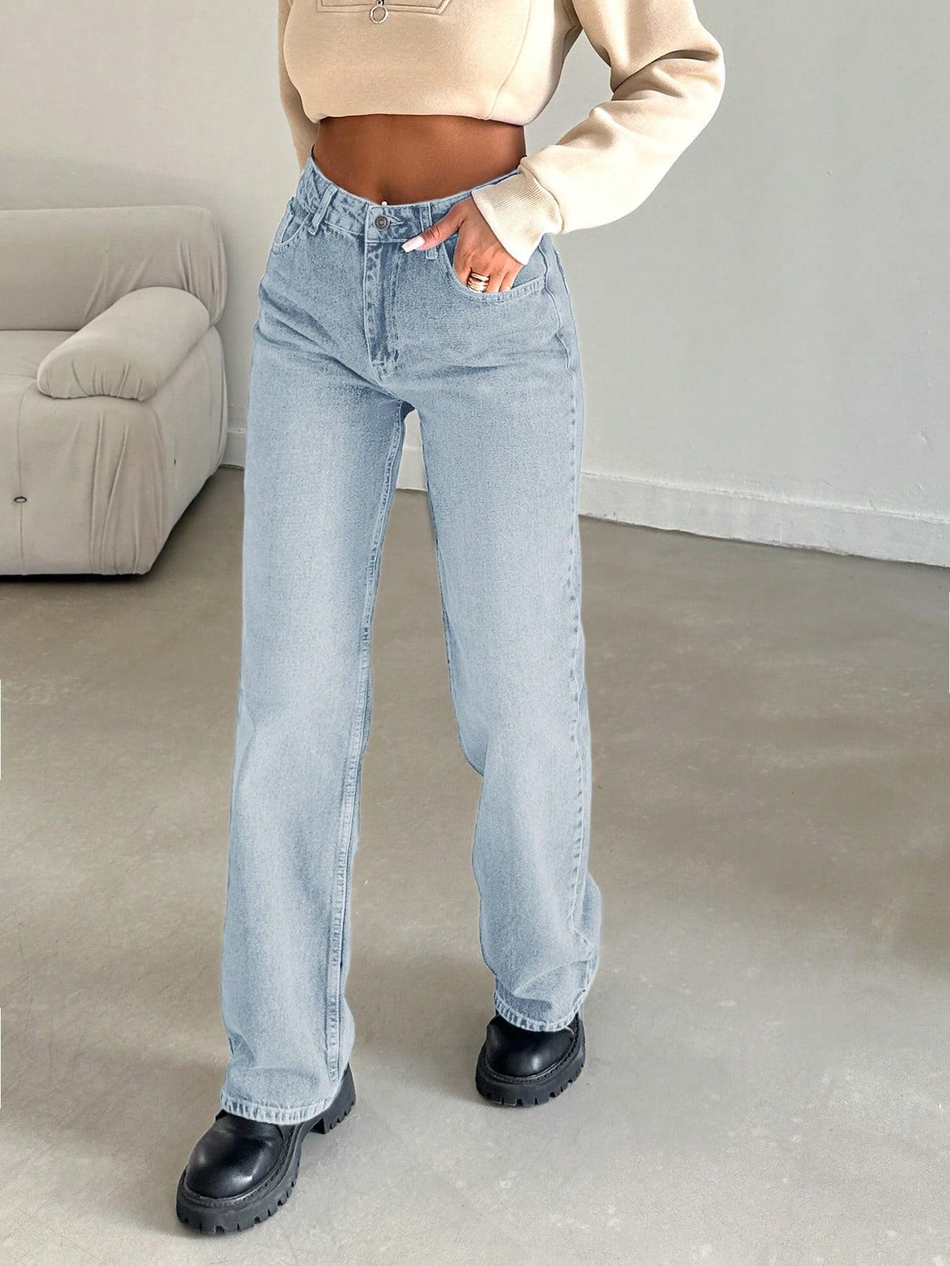 SHEIN NIEBIESKIE SPODNIE JEANS S06__S
